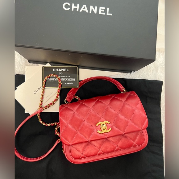CHANEL Handbags - Chanel Quilted Mini Shoulder Bag Red